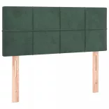 sötétzöld bársony rugós és LED-es ágy matraccal 80 x 200 cm