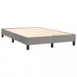 világosszürke bársony rugós és LED-es ágy matraccal 120x200 cm