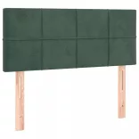 sötétzöld bársony rugós és LED-es ágy matraccal 120x200 cm