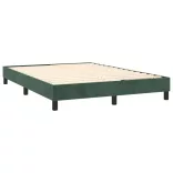 sötétzöld bársony rugós és LED-es ágy matraccal 140x190 cm