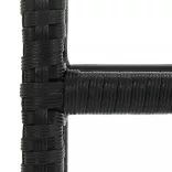 2 db fekete polyrattan bárszék párnával