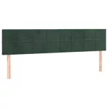 sötétzöld bársony rugós és LED-es ágy matraccal 160x200 cm