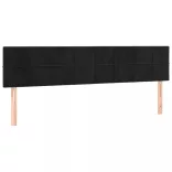 fekete bársony rugós és LED-es ágy matraccal 180x200 cm