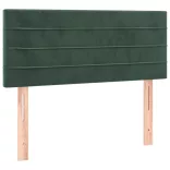 sötétzöld bársony rugós és LED-es ágy matraccal 80 x 200 cm