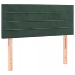 sötétzöld bársony rugós és LED-es ágy matraccal 90x200 cm
