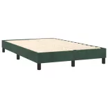sötétzöld bársony rugós és LED-es ágy matraccal 120x200 cm