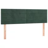 sötétzöld bársony rugós és LED-es ágy matraccal 140x190 cm