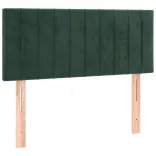 sötétzöld bársony rugós és LED-es ágy matraccal 90x200 cm