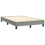 világosszürke bársony rugós és LED-es ágy matraccal 120x200 cm