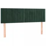 sötétzöld bársony rugós és LED-es ágy matraccal 140x190 cm