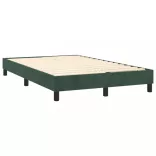 sötétzöld bársony rugós és LED-es ágy matraccal 120x200 cm