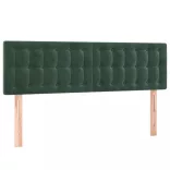sötétzöld bársony rugós és LED-es ágy matraccal 140x190 cm