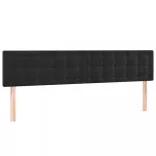 fekete bársony rugós és LED-es ágy matraccal 160x200 cm