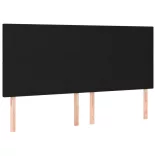 fekete szövet rugós és LED-es ágy matraccal 200x200 cm