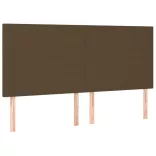 barna szövet rugós és LED-es ágy matraccal 200x200 cm