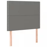sötétszürke szövet rugós és LED-es ágy matraccal 100x200 cm