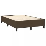 barna szövet rugós és LED-es ágy matraccal 120 x 200 cm