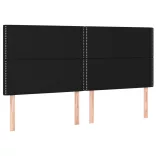 fekete szövet rugós és LED-es ágy matraccal 200x200 cm