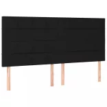 fekete szövet rugós és LED-es ágy matraccal 160x200 cm