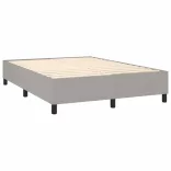 sötétszürke szövet rugós és LED-es ágy matraccal 140x190 cm