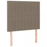 tópszínű szövet rugós és LED-es ágy matraccal 100x200 cm