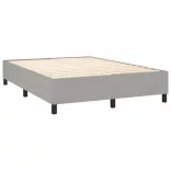 sötétszürke szövet rugós és LED-es ágy matraccal 140x190 cm