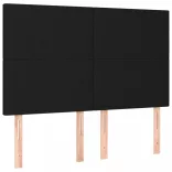fekete szövet rugós és LED-es ágy matraccal 140x190 cm
