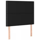 fekete szövet rugós és LED-es ágy matraccal 100x200 cm
