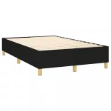 fekete szövet rugós és LED-es ágy matraccal 120 x 200 cm