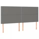 sötétszürke szövet rugós és LED-es ágy matraccal 180 x 200 cm
