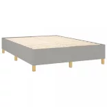 sötétszürke szövet rugós és LED-es ágy matraccal 140x190 cm