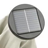 homokszínű alumínium napernyő LED-világítással 200 x 211 cm