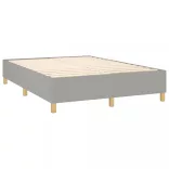 sötétszürke szövet rugós és LED-es ágy matraccal 140x190 cm