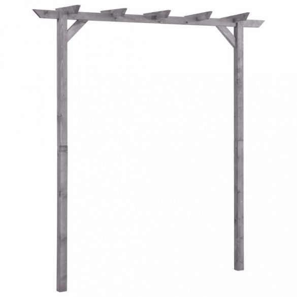 szürke impregnált fenyőfa kerti pergola 200 x 40 x 205 cm