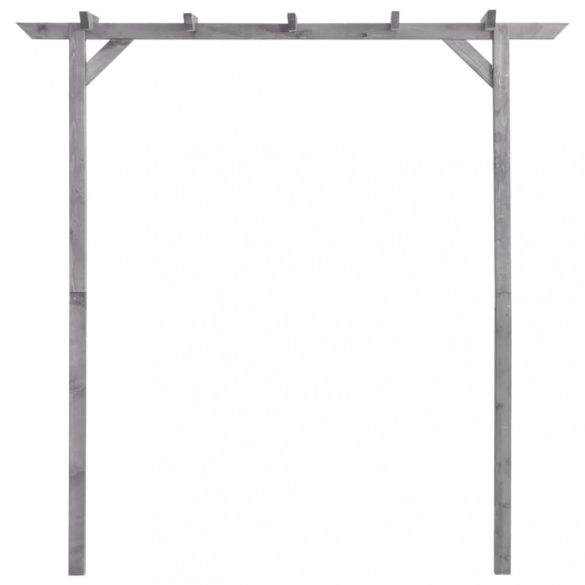 szürke impregnált fenyőfa kerti pergola 200 x 40 x 205 cm