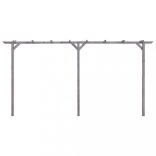 szürke impregnált fenyőfa kerti pergola 400 x 40 x 205 cm