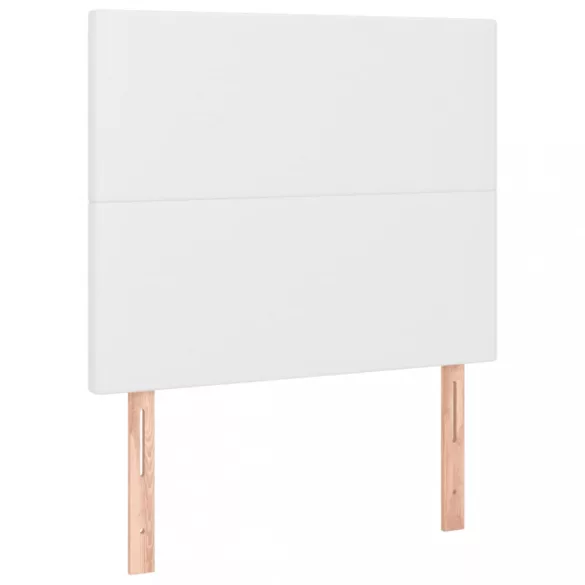 fehér műbőr rugós ágy matraccal és LED-del 90x190 cm