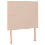 cappuccino színű műbőr rugós ágy matraccal és LED-del 100x200cm