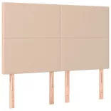 cappuccino színű műbőr rugós ágy matraccal és LED-del 140x190cm