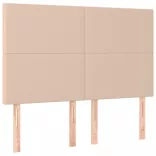 cappuccino színű műbőr rugós ágy matraccal és LED-del 140x200cm