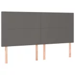 szürke műbőr rugós ágy matraccal és LED-del 200x200 cm