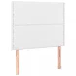 fehér műbőr rugós ágy matraccal és LED-del 100x200 cm