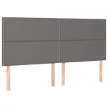 szürke műbőr rugós ágy matraccal és LED-del 180x200 cm