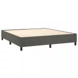 sötétszürke bársony rugós és LED-es ágy matraccal 180x200 cm