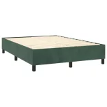 sötétzöld bársony rugós és LED-es ágy matraccal 140x190 cm
