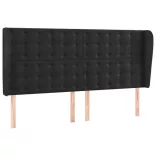fekete bársony rugós és LED-es ágy matraccal 180x200 cm
