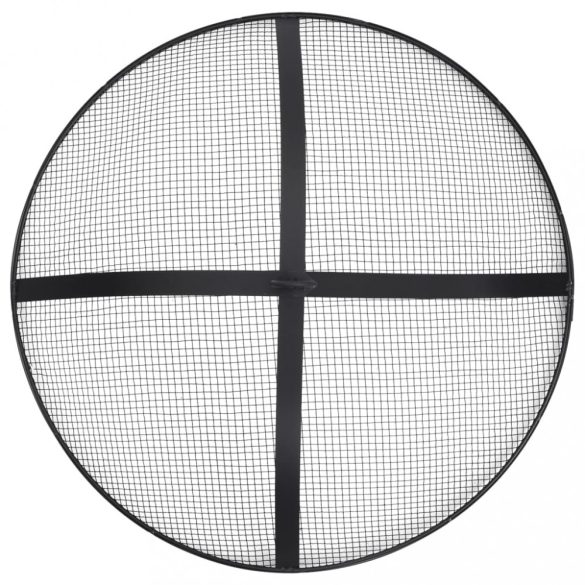 acél tűztál piszkavassal 54 x 54 x 55 cm