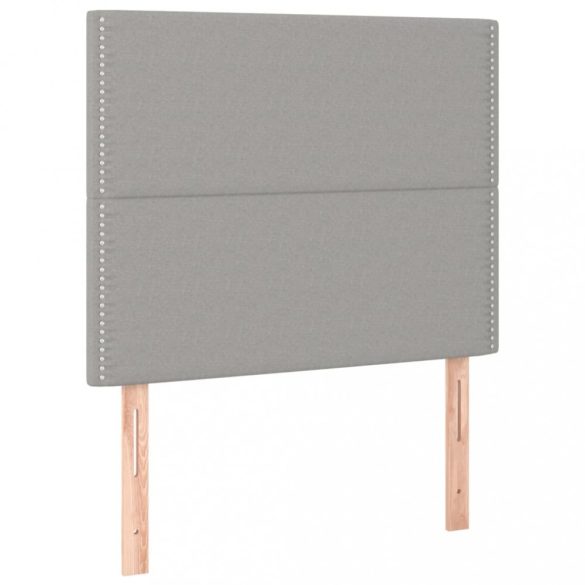 világosszürke szövet rugós ágy matraccal 90x190 cm