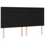 fekete szövet rugós ágy matraccal 200 x 200 cm