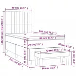 világosszürke szövet rugós ágy matraccal 80 x 200 cm